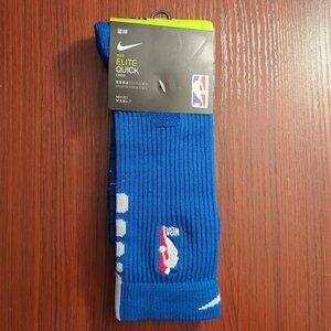 NBA Nike Elite Quick Crew Socks Dri-Fit Basketball Size Large Blue/White